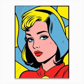 Beauty Comic Style Pop Art Canvas Print