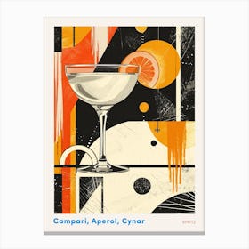 Art Deco Spirtz Inspired Cocktail 2 Poster Canvas Print
