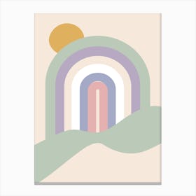 Danish Pastel Rainbow Canvas Print