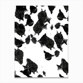 Black Paint Splatter Canvas Print