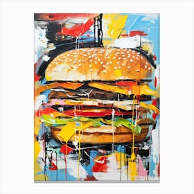 Burger 3 Basquiat style Canvas Print