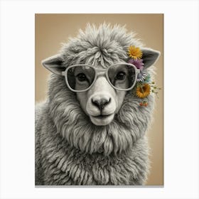 Sheep In Sunglasses Canvas Print