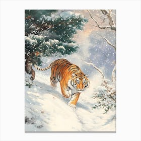 Stunning Tiger In The Snow 5 Lienzo