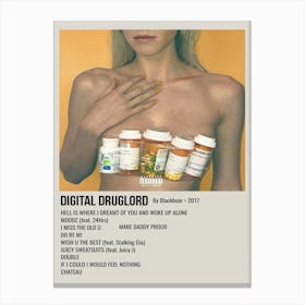 Digital Druglord By Blackbear 2017 Poster 1 Canvas Print