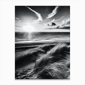 Black And White Sand Dunes Canvas Print