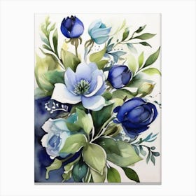 Blue Flowers 2 Canvas Print