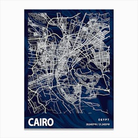 Cairo Crocus Marble Map Canvas Print