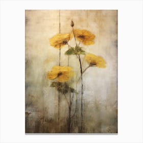 Delicate Flowers - Yellow Flowers Canvas Print