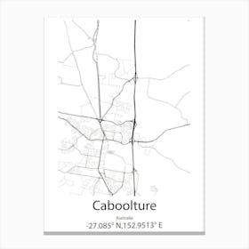 Caboolture,Australia Minimalist Map Canvas Print