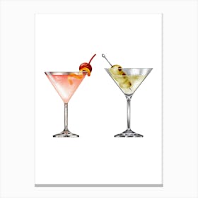 Martini Set Canvas Print