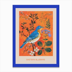 Spring Birds Poster Eastern Bluebird 3 Canvas Print
