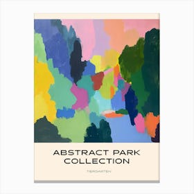 Abstract Park Collection Poster Tiergarten Berlin 2 Canvas Print