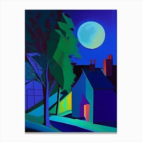 Moonlight Abstract Modern Pop Space Canvas Print
