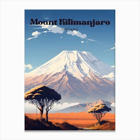 Mount Kilimanjaro Tanzania Africa Travel Art Canvas Print