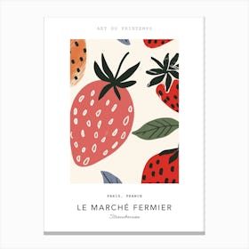 Strawberries Le Marche Fermier Poster 3 Canvas Print