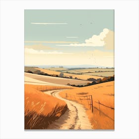The North Downs Way England 3 Hiking Trail Landscape Canvas Print