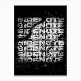 Sidenote Canvas Print