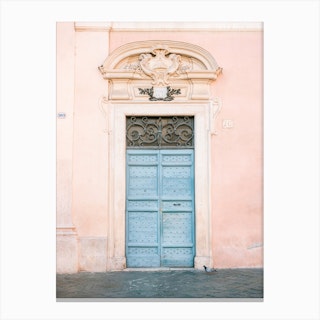Pastel Trastevere Rome Italy Travel Photography Canvas Print