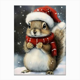 Christmas Squirrel 1 Canvas Print