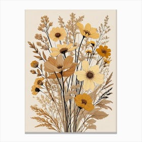 Fleurs Sechees, Dried Flowers Exhibition Poster 23 Art Print (1) Canvas Print