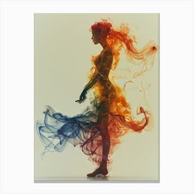 Abstract Woman In Smoke 1 Canvas Print