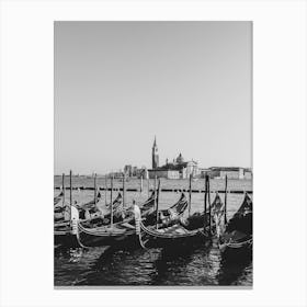 Venice Italy In Black And White 01 Canvas Print