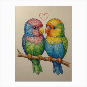 Lovebirds 5 Canvas Print