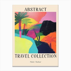 Abstract Travel Collection Poster Phuket Thailand 2 Canvas Print