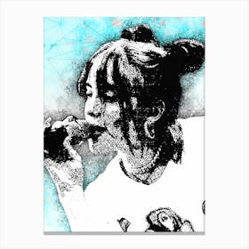 Billie Eilish Scribble Art Canvas Print