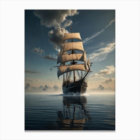 Sailing Ship In The Ocean Canvas Print