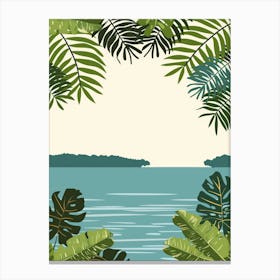 Tropical Background Vector Illustration Canvas Print