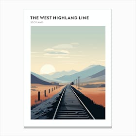 The West Highland Line Scotland 1 Hiking Trail Landscape Poster Canvas Print