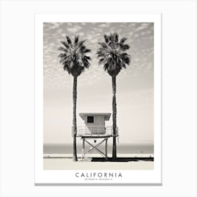 Poster Of California, Black And White Analogue Photograph 3 Canvas Print