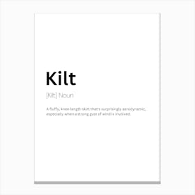 Kilt Definition Meaning Canvas Print