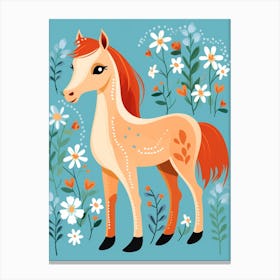 Baby Animal Illustration  Horse 1 Canvas Print