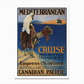 Mediterranean Cruise Canadian Pacific Poster, George E Mcelroy Canvas Print