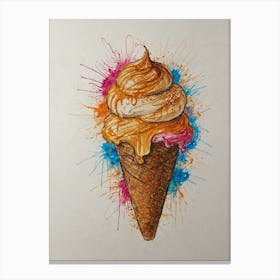 Ice Cream Cone 82 Canvas Print