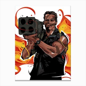 Commando Schwarzenegger Canvas Print