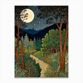 William Morris Moonlight In The Woods 21 Canvas Print