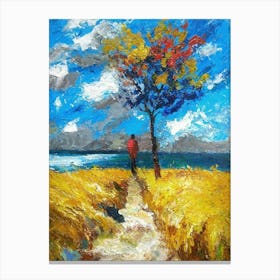 Tree By The Sea Canvas Print