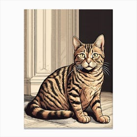 Bengal Cat Portrait Canvas Print