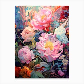 Colorful Garden Flowers Canvas Print