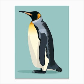Emperor Penguin Signy Island Minimalist Illustration 1 Canvas Print