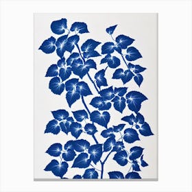 English Ivy Stencil Style Plant Canvas Print