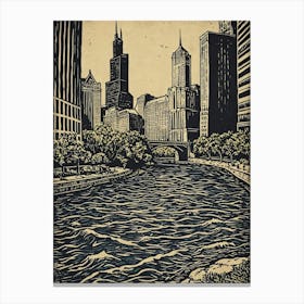 Chicago River 1 Canvas Print