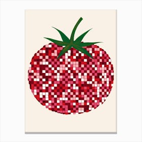 Pixelated Tomato Canvas Print