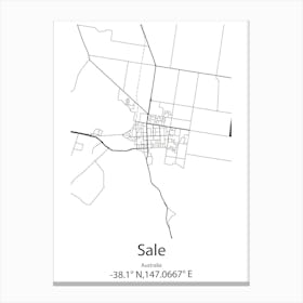 Sale,Australia Minimalist Map Canvas Print