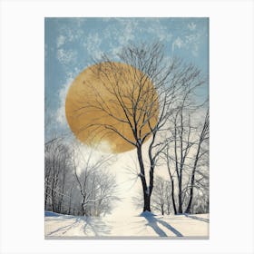 Sun In The Snow Canvas Print