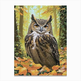 Verreauxs Eagle Owl Relief Illustration 2 Canvas Print