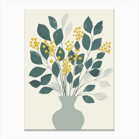 Linden Tree Flat Illustration 4 Canvas Print